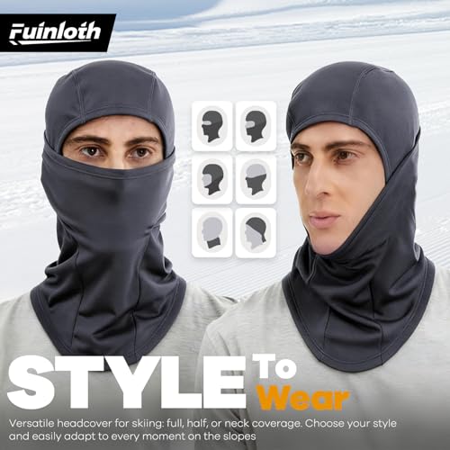 Fuinloth Black Ski Mask Balaclava Pro Windproof Cold Weather Motorcycle Face Cover - Variation 001