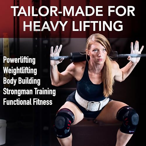 Genuine Leather Weightlifting Belt for Men Women - 4 Inch Support for Powerlifting & CrossFit