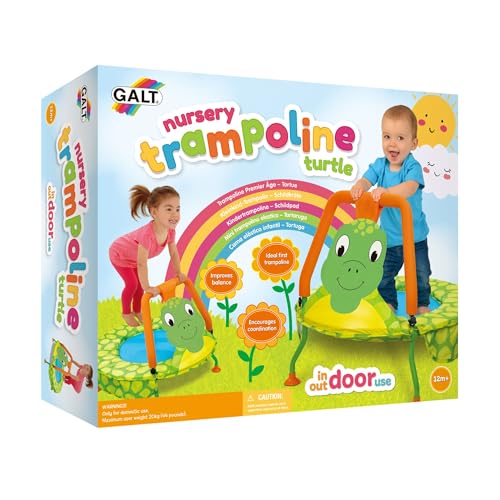 Nursery Trampoline for Kids - Turtle Design, Toddler Bouncer, Safe Indoor Outdoors