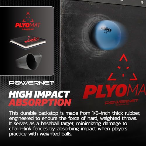 PowerNet Throwing Pitching Trainer with Hanging PlyoMat for Baseball & Softball Training