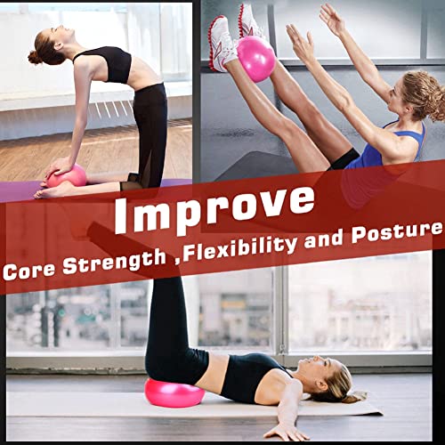 Skyblue 9-Inch Anti-Burst Pilates Ball with Pump - Core & Balance Exercise