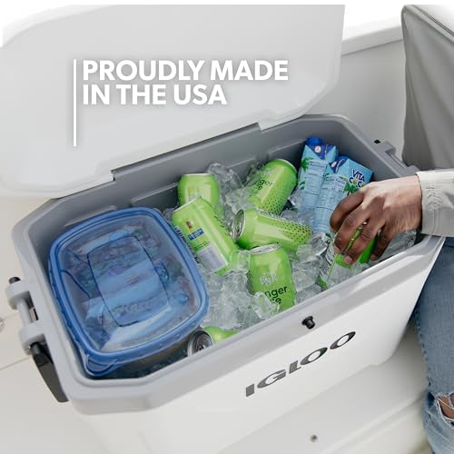 Igloo 54 Qt Marine Cooler Insulated Ice Chest for Fishing Camping Boating