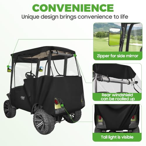 10L0L 2 Passenger Golf Cart Enclosure Cover for Yamaha Drive 2 G14 G16 G22 G29