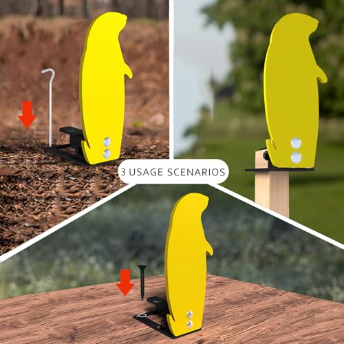 2 Pack Auto Reset Steel Shooting Targets 12.5x5.5 Inch Prairie Dog Silhouette AR500