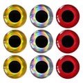 Round 3D Simulation Laser Fishing Lure Eyes - 900pcs Big Size, Self Adhesive
