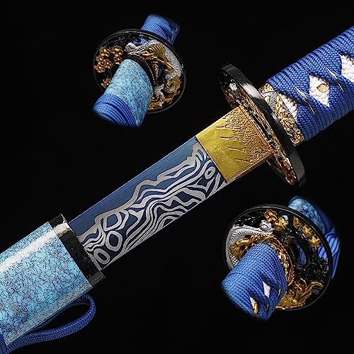Kamaiwo 1045-Lanjinshuangse Handmade Japanese Katana Sword Full Tang Authentic Steel