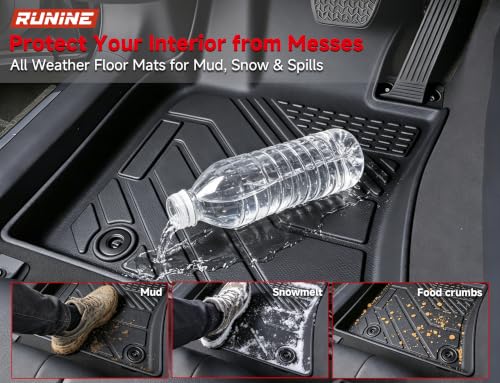 Runine Custom Fit Floor Mats & Cargo Cover Set for Toyota Camry 2018-2025