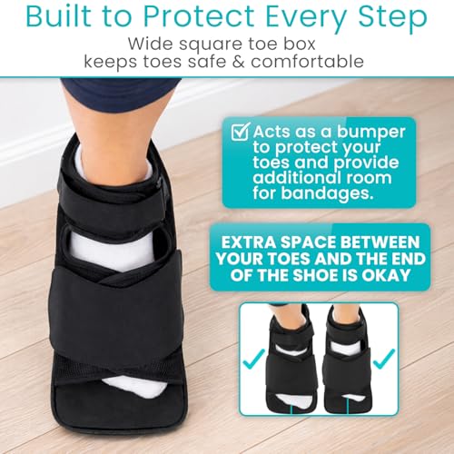 Vive Post Op Shoe - Lightweight Medical Walking Boot with Adjustable Straps - Large