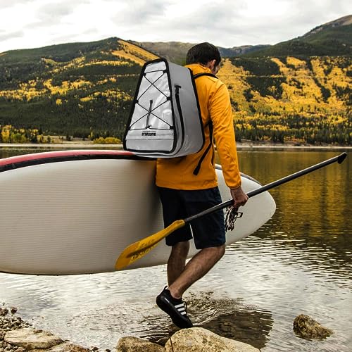 18.5'' Buffalo Gear Insulated Kayak Cooler Bag with Shoulder Strap - Grey, Leakproof, Keep Drinks & Catch Cold All Day