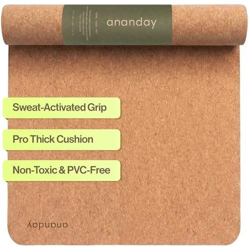 Premium Cork Yoga Mat - Non-Slip, Eco-Friendly, Supportive for Hot Yoga & Pilates