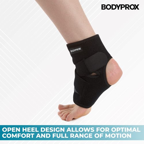 Bodyprox Ankle Support Brace - Breathable Neoprene Sleeve, Adjustable Fit | 1 Pack