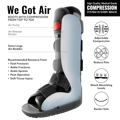 Rapid Recover Tall Walking Boot - Medium Support Fracture Boot for Stability