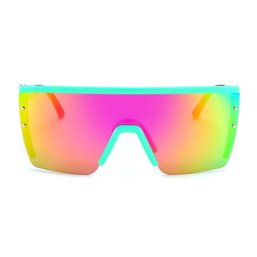 FEISEDY Sunglasses Mens Polarized Women Oversized Flat Top Square Cycling Fishing Golf Hiking Vintage Sun Glasses B2367