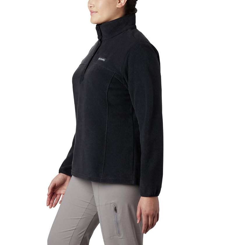 Columbia Benton Springs Half Snap Fleece Pullover Jacket for Women - Black, Medium