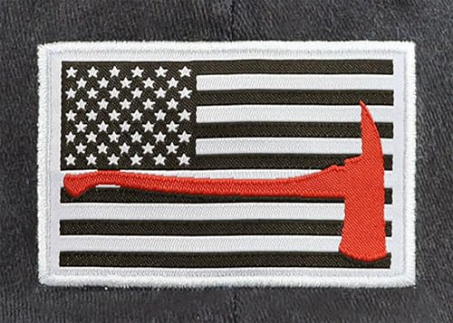 Firefighter Axe USA Flag Baseball Cap - Black, Adjustable Cotton Hat for Men Women