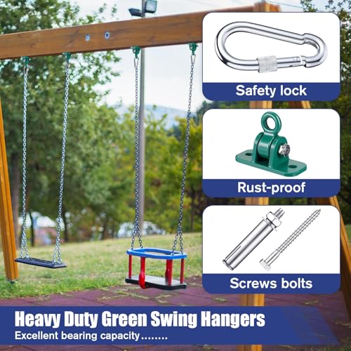 Tandefio Green 8-Piece Swing Hanger Set for Indoor & Outdoor Use