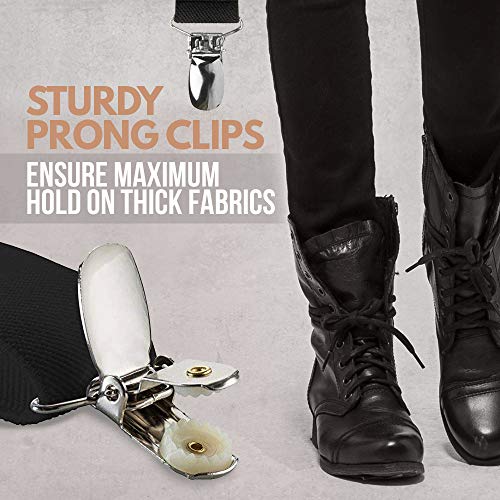 Hold'Em Boot Straps Leg Pant Stirrup Elastic Heavy Clip - Adjustable 3-7 Inches