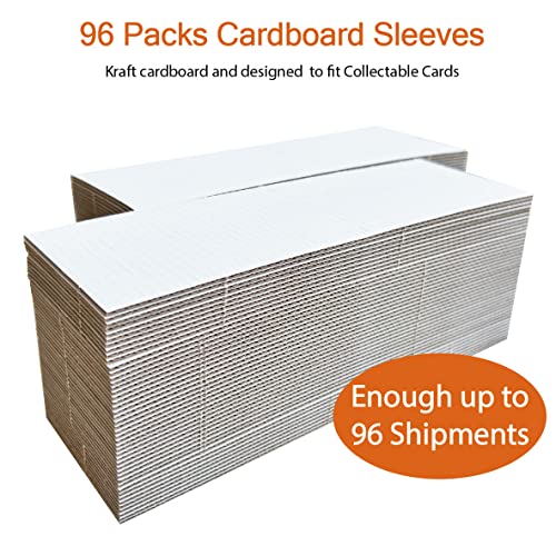 96 Pack Cardboard Sleeves for Sports Card Protectors - Rigid & Supportive