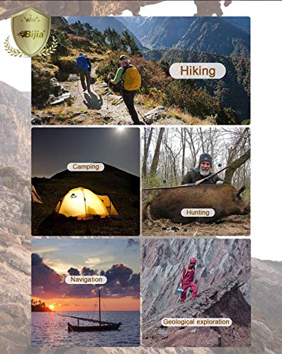 Orienteering Map Compass with Sighting Mirror, LED Light & Declination Adjustment