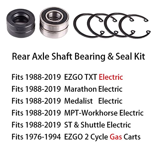 Golf Cart Rear Axle Shaft Bearing and Seal Kit for EZGO 1978-Up TXT RXV