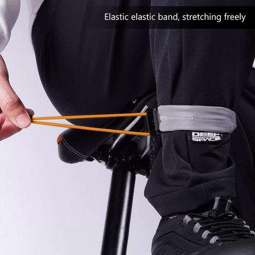 WAYUTO 2PCS Magnetic Bicycle Pant Strap Adjustable Elastic Fastening Leg Belt Multi-functional Safety Ankle Band with Visibility Reflective Design for Riding Outdoors Sports Orange