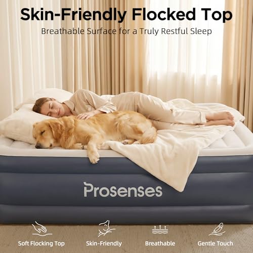 Twin XL Air Mattress with Built-in Pump - Twilight Blue, 18 Inch Elevated Support