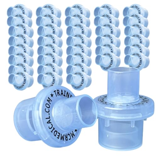 CPR Training Mask with One-Way Valves 100-Pack - Student Practice Equipment
