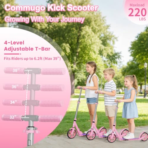 Kick Scooter for Kids 6+, Teens & Adults, Lightweight 9.5 lbs,