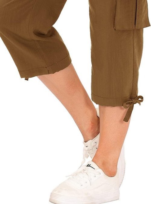 MoFiz Women's Capri Pants - Lightweight Casual Capris with Pockets for Hiking | Loose Fit & Dressy