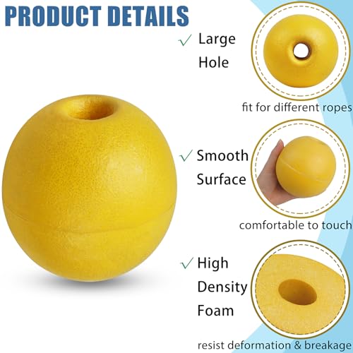 Round Deep Water Fishing Floats 4-inch Diameter 2pcs High Visibility Buoy Marker