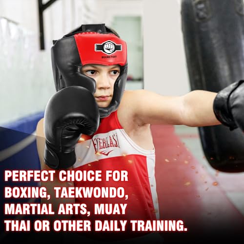Kids Boxing Headgear 2 Pack & 1 Pack - Small-Medium Red & Blue - Sparring Safety Gear