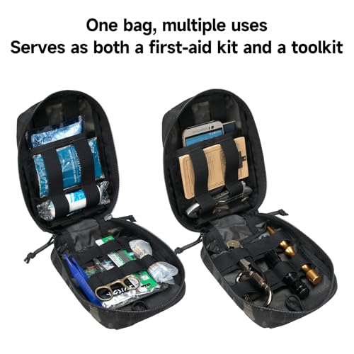 Tactical First Aid Pouch MOLLE IFAK Tool Bag Multicam Black
