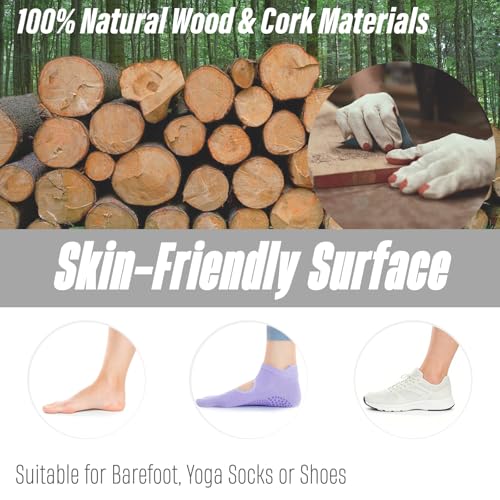 29-Inch Surf Balance Board for Kids & Adults with Cork Roller & Half Ball - 350lbs Capacity