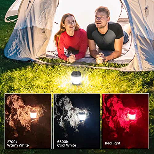 Sofirn LT1S LED Camping Lantern - Rechargeable, Dimmable Warm & Cool Light, Red Night Mode, 500H Battery - Black