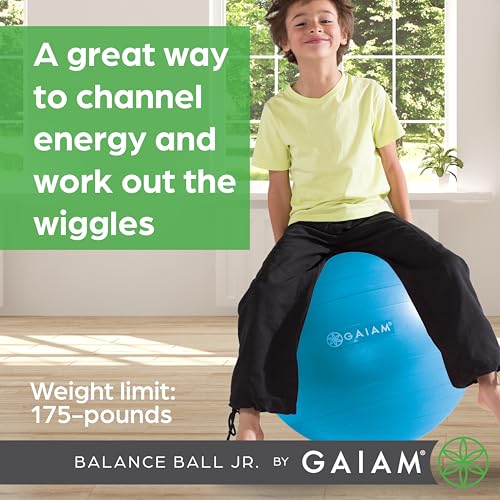 Gaiam Classic Balance Ball Chair Kids Seat Blue/Green - Active Sitting