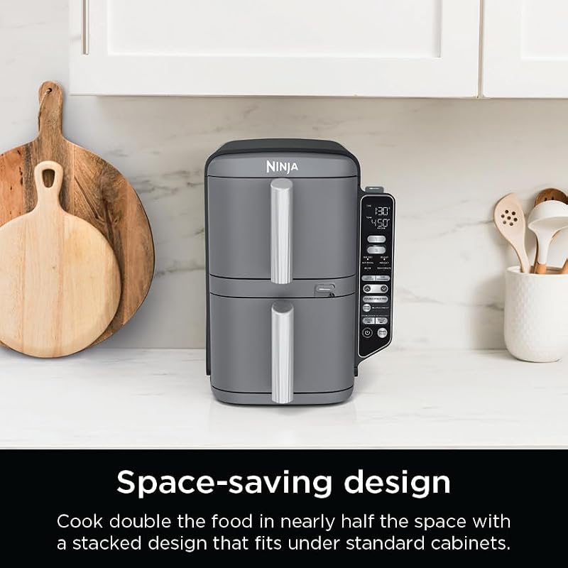 Ninja DoubleStack XL 10 Qt Smart Air Fryer - 6-in-1, Grey, Stackable