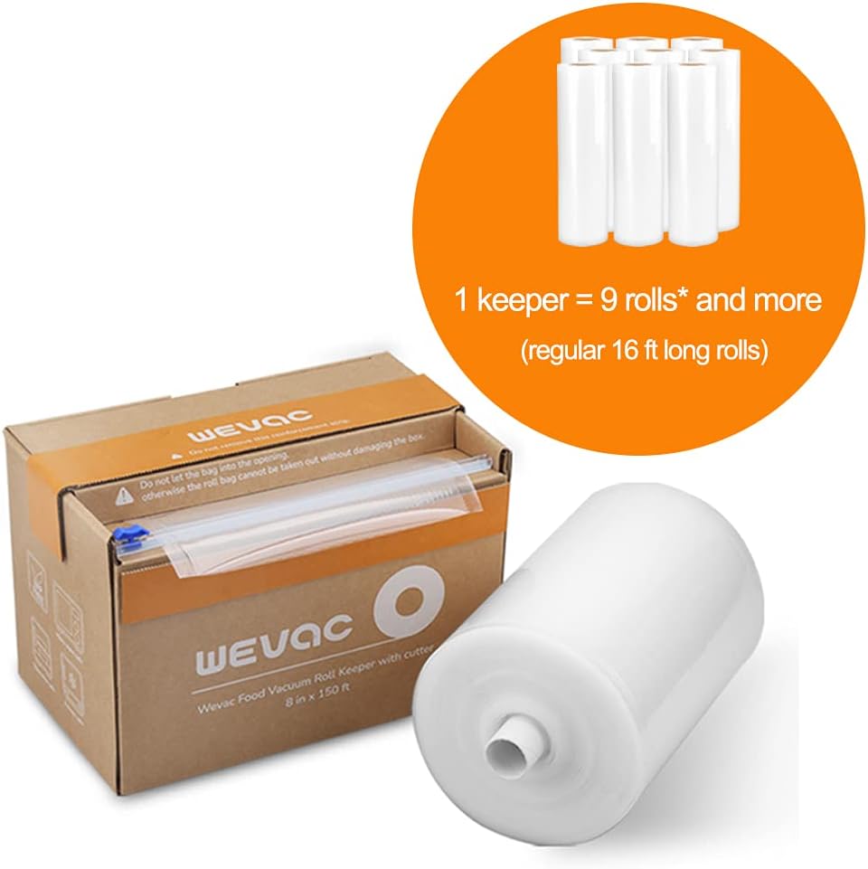 Wevac Food Vacuum Seal Roll - 11” x 150’ with Cutter, BPA Free, Ideal for Meal Prep & Storage