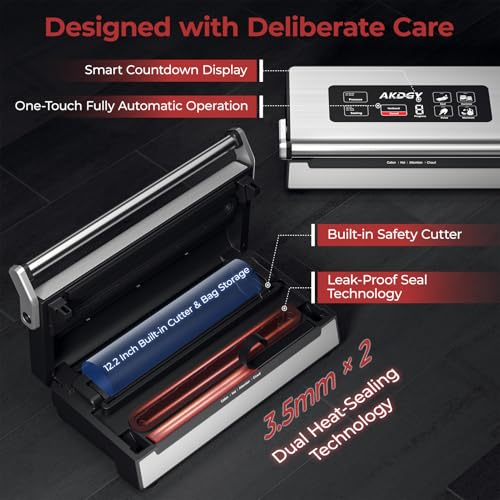 Commercial Vacuum Sealer Machine 95Kpa 14-in-1 Food Preservation Stainless Steel