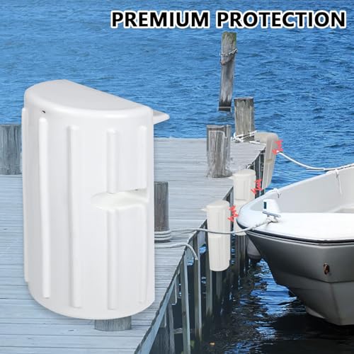 BALAVA 4 Pack White Inflatable Marine Dock Bumpers for Boat Protection