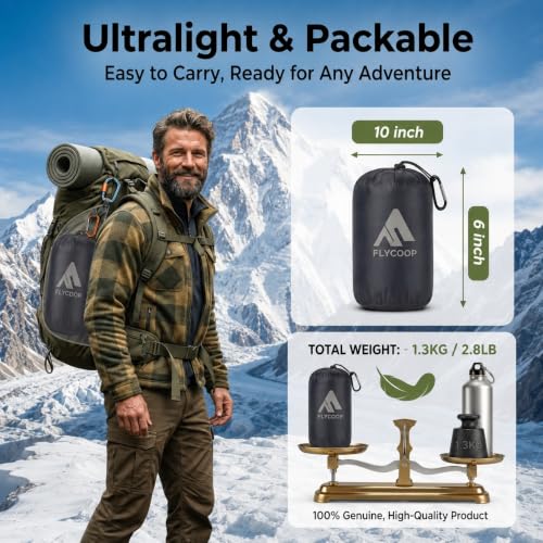 Grey Inflatable Camping Sleeping Pad 74.8x25.6x3.9 Inches - SGS Certified 9.0 R-Value Ultralight Insulated Mattress for Tent, Car & All-Season Outdoor Use