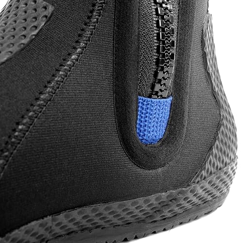 Aqualung Superzip Dive Boots 3mm Black/Blue Unisex Neoprene Wetsuit Shoes