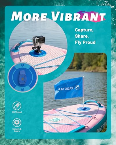 Inflatable Stand Up Paddle Board 11'6 x 36'' with Pink Variation, All Accessories Included