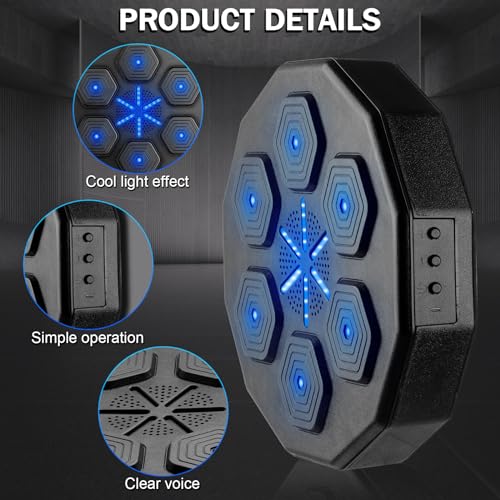Bluetooth Music Boxing Machine with Beat Sync Wall Mount - Family Fitness Equipment