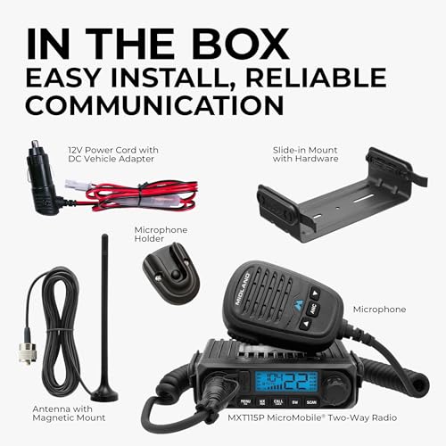 Midland MXT115 PRO 15W GMRS Two-Way Radio - Mobile Communication Device