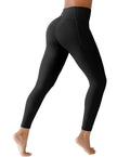 BRXL Butt Lifting Workout Leggings for Women Tummy Control Pockets 7/8 Length 25" No Front Seam High Waist Gym Black