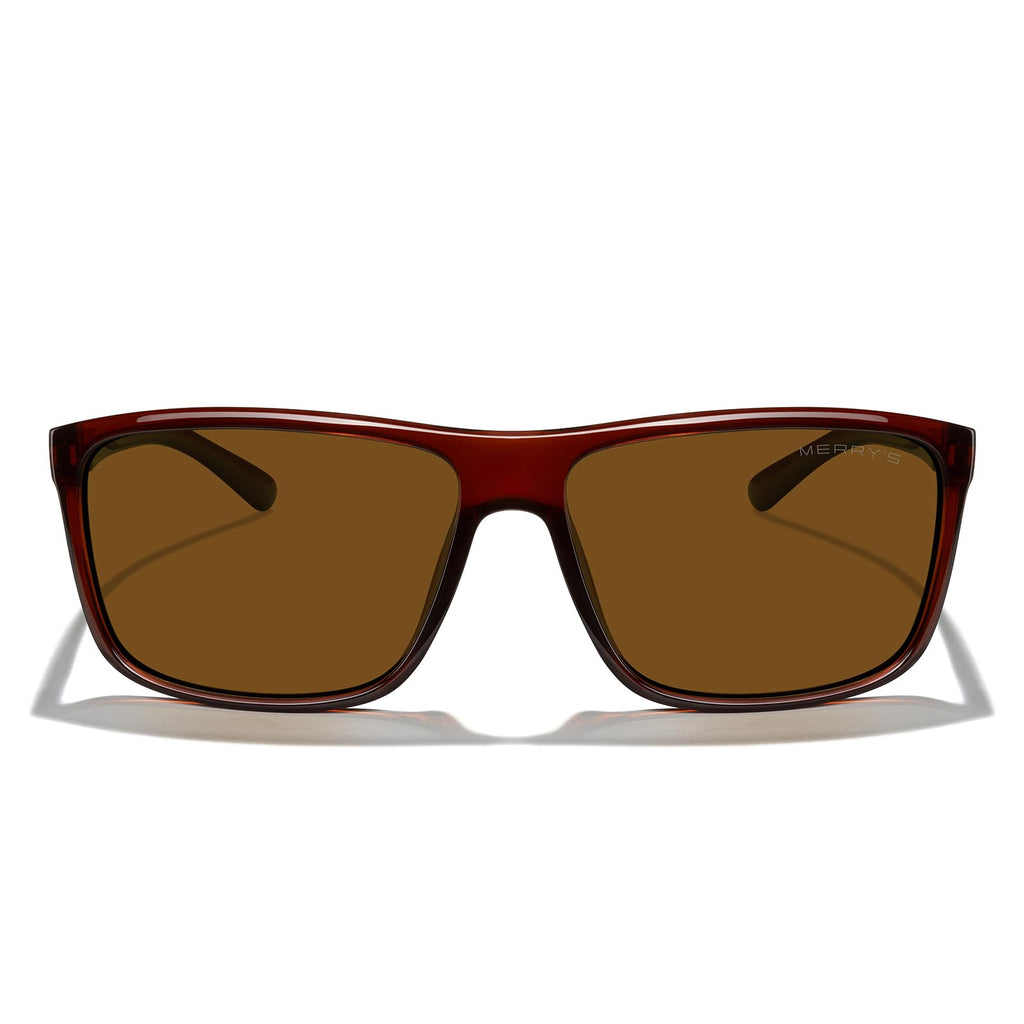 MERRY'S Rectangular Polarized Sports Sunglasses for Men Women Cycling Driving Fishing UV400 Protection S8225