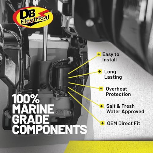 DB Electrical 430-22152 TRIM MOTOR for Mercury Mercruiser - Stainless Steel Frame, 12V, Engine Parts / Motor Starter