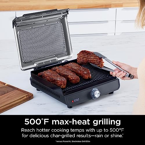 Ninja Sizzle 14-Inch Indoor Grill & Griddle - High-Heat, Nonstick, Family Size