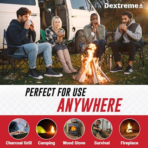 Dextreme Waterproof Fire Starter Kit - 100 Pcs Indoor & Outdoor Firelighters