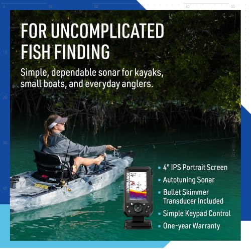 Eagle 4-Inch Fish Finder - Sonar with C-MAP Options, Bright Screen, Easy Installation